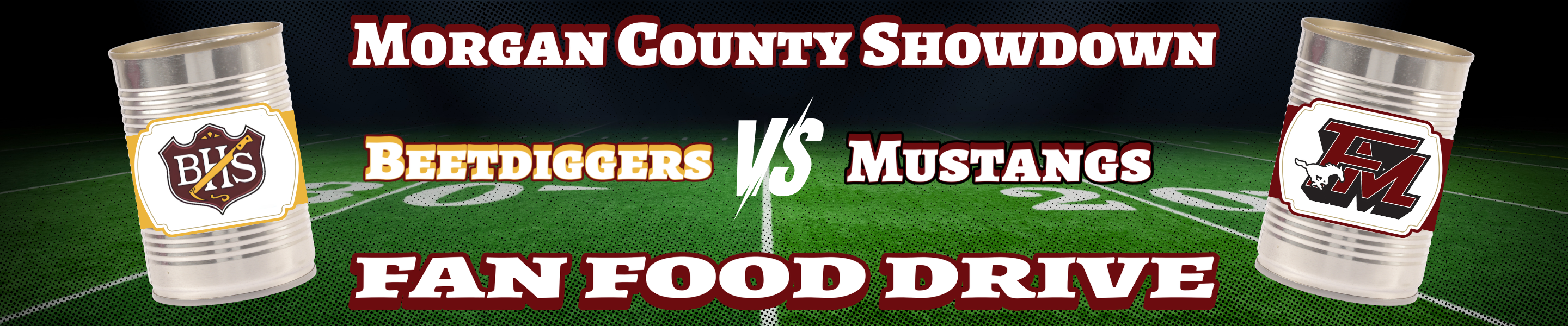 Morgan County Fan Food Drive Banner